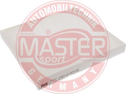 MASTER-SPORT GERMANY 2757-IF-PCS-MS - Filter, interior air www.parts5.com