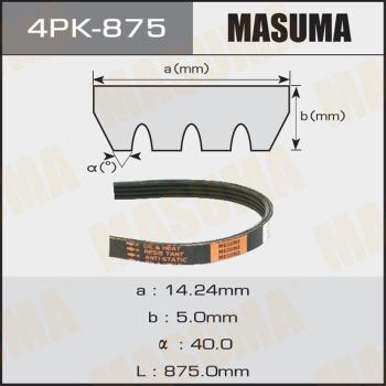 MASUMA 4PK875 - Ιμάντας poly-V www.parts5.com