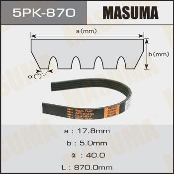 MASUMA 5PK870 - Curea transmisie cu caneluri www.parts5.com