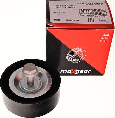 Maxgear 54-0196 - Направляющий ролик, поликлиновый ремень www.parts5.com