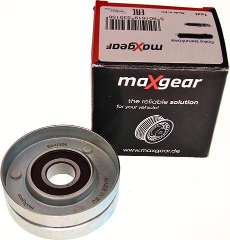 Maxgear 54-0356 - Deflection / Guide Pulley, v-ribbed belt www.parts5.com