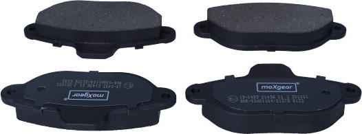 Maxgear 19-0493 - Brake Pad Set, disc brake www.parts5.com