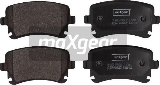 Maxgear 19-0497 - Sada brzdových destiček, kotoučová brzda www.parts5.com