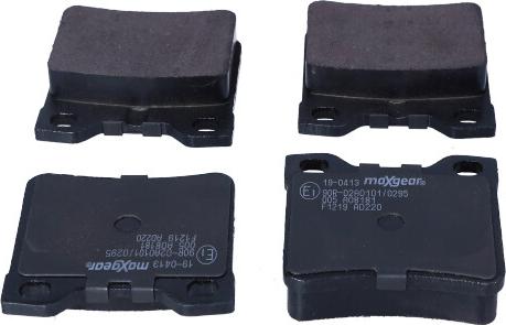 Maxgear 19-0413 - Brake Pad Set, disc brake www.parts5.com