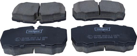 Maxgear 19-0486 - Komplet kočnih obloga, disk kočnica www.parts5.com