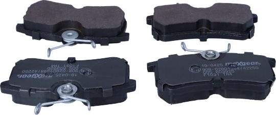 Maxgear 19-0425 - Brake Pad Set, disc brake www.parts5.com