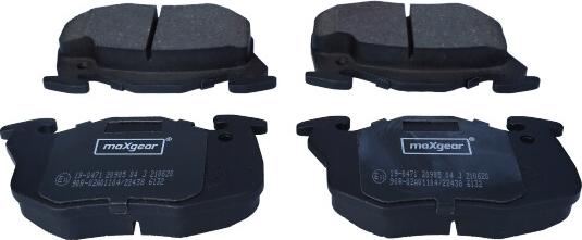 Maxgear 19-0471 - Тормозные колодки, дисковые, комплект www.parts5.com