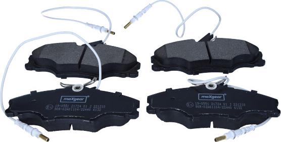 Maxgear 19-0551 - Brake Pad Set, disc brake www.parts5.com