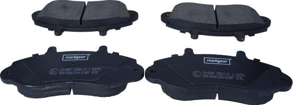 Maxgear 19-0587 - Juego de pastillas de freno www.parts5.com