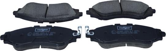 Maxgear 19-0609 - Brake Pad Set, disc brake www.parts5.com