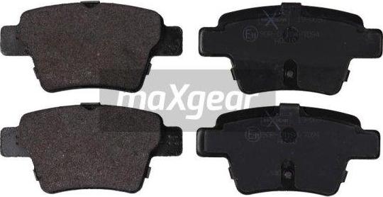 Maxgear 19-0897 - Juego de pastillas de freno parts5.com