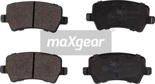 Maxgear 19-1474 - Zestaw klocków hamulcowych, hamulce tarczowe www.parts5.com