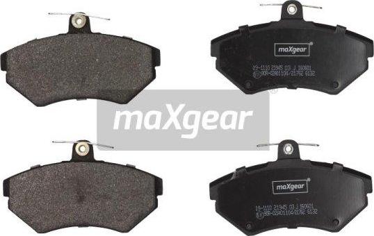 Maxgear 19-1110 - Brake Pad Set, disc brake www.parts5.com