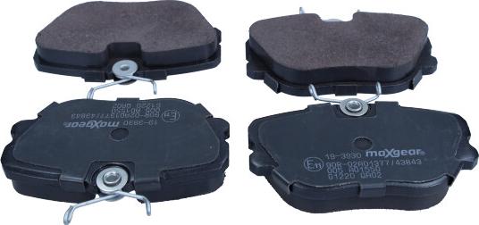 Maxgear 19-3930 - Brake Pad Set, disc brake www.parts5.com