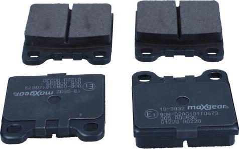 Maxgear 19-3932 - Brake Pad Set, disc brake parts5.com