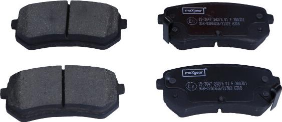 Maxgear 19-3647 - Brake Pad Set, disc brake parts5.com