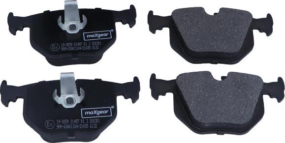 Maxgear 19-3659 - Тормозные колодки, дисковые, комплект www.parts5.com