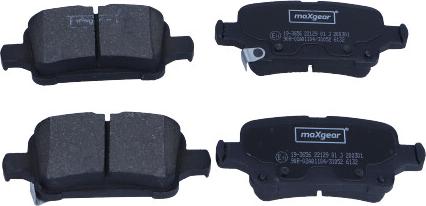 Maxgear 19-3656 - Brake Pad Set, disc brake www.parts5.com