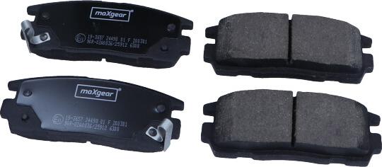 Maxgear 19-3657 - Brake Pad Set, disc brake www.parts5.com