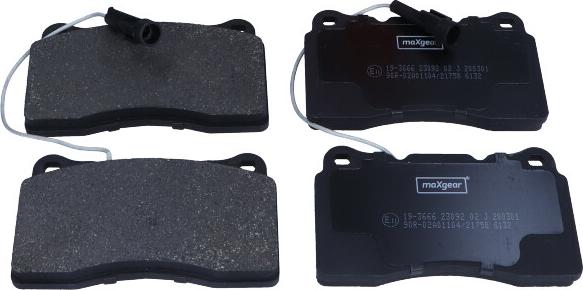 Maxgear 19-3666 - Brake Pad Set, disc brake www.parts5.com