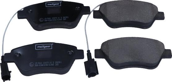 Maxgear 19-3661 - Brake Pad Set, disc brake www.parts5.com