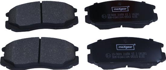 Maxgear 19-3600 - Brake Pad Set, disc brake www.parts5.com