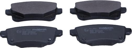 Maxgear 19-3607 - Brake Pad Set, disc brake www.parts5.com