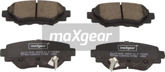 Maxgear 19-3049 - Brake Pad Set, disc brake www.parts5.com