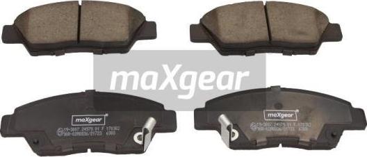 Maxgear 19-3007 - Комплект спирачно феродо, дискови спирачки www.parts5.com