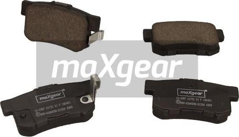 Maxgear 19-3387 - Тормозные колодки, дисковые, комплект www.parts5.com