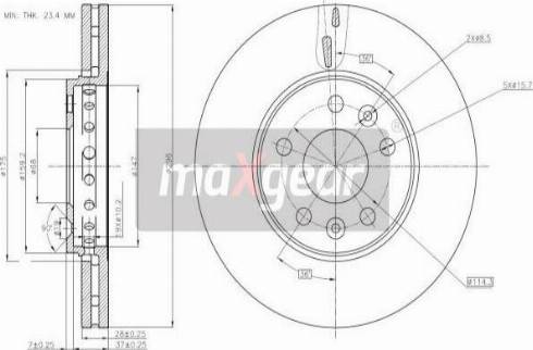 Maxgear 19-3241 - Brake Disc parts5.com