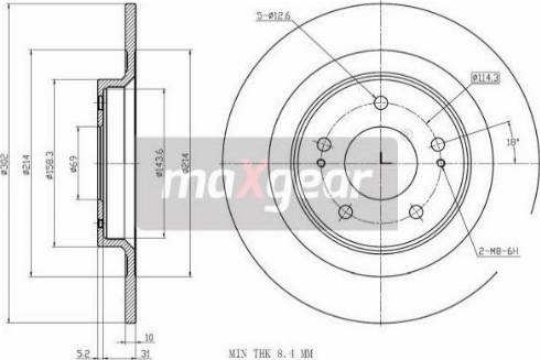 Maxgear 19-3242 - Disco de freno www.parts5.com