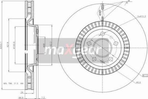 Maxgear 19-3210 - Brzdový kotouč www.parts5.com