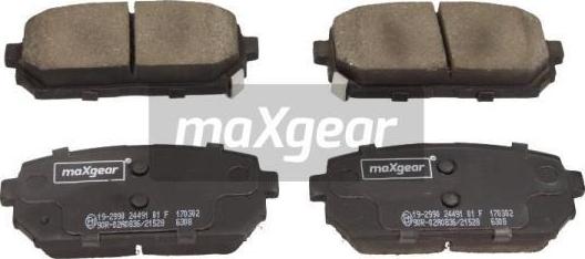 Maxgear 19-2990 - Brake Pad Set, disc brake www.parts5.com