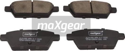 Maxgear 19-2992 - Set placute frana,frana disc www.parts5.com