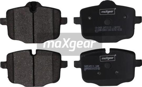 Maxgear 19-2905 - Juego de pastillas de freno www.parts5.com