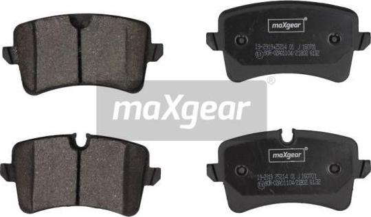 Maxgear 19-2919 - Sada brzdových platničiek kotúčovej brzdy www.parts5.com