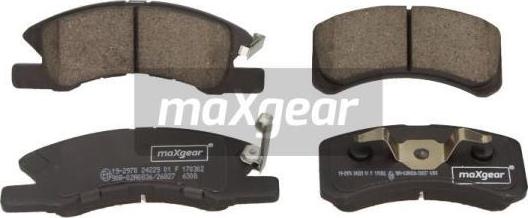 Maxgear 19-2978 - Brake Pad Set, disc brake www.parts5.com