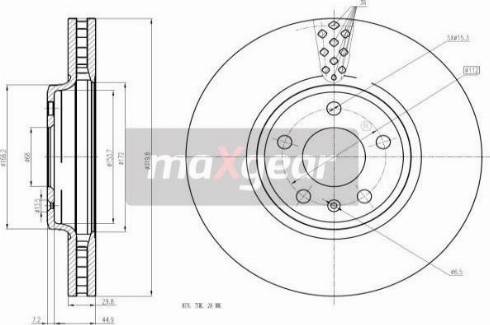 Maxgear 19-2447 - Тормозной диск www.parts5.com