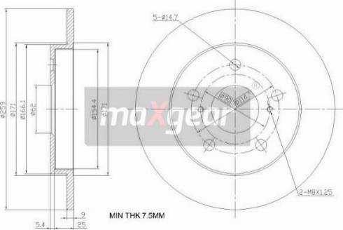 Maxgear 19-2467 - Kočioni disk www.parts5.com