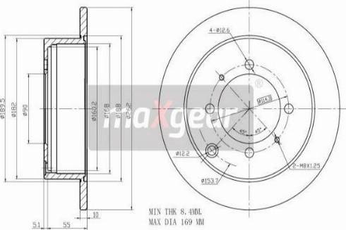 Maxgear 19-2557 - Disc frana www.parts5.com