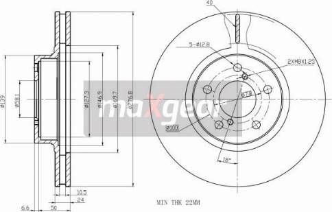 Maxgear 19-2505 - Disc frana www.parts5.com