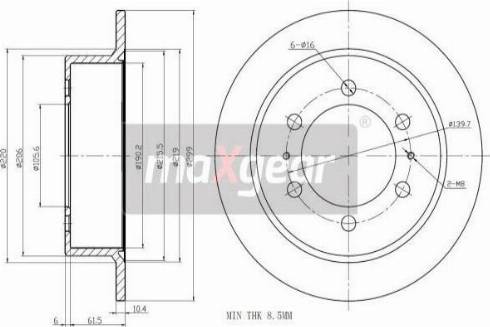 Maxgear 19-2526 - Disc frana www.parts5.com