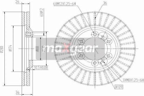 Maxgear 19-2649 - Brake Disc www.parts5.com