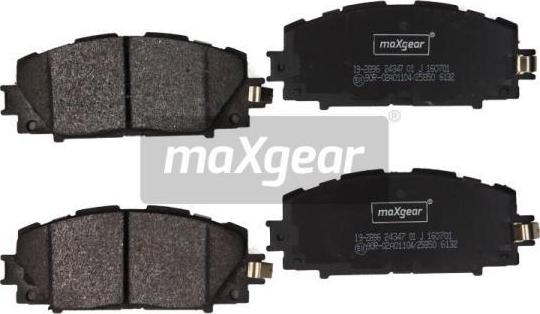 Maxgear 19-2896 - Sada brzdových destiček, kotoučová brzda parts5.com