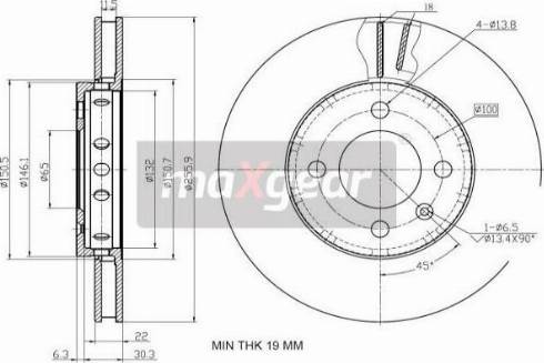 Maxgear 19-2856 - Disco de freno www.parts5.com