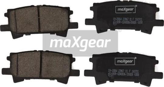 Maxgear 19-2884 - Brake Pad Set, disc brake www.parts5.com