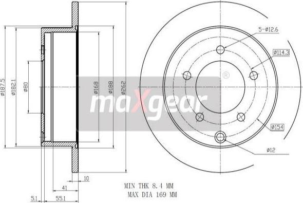 Maxgear 19-2389 - Disc frana www.parts5.com