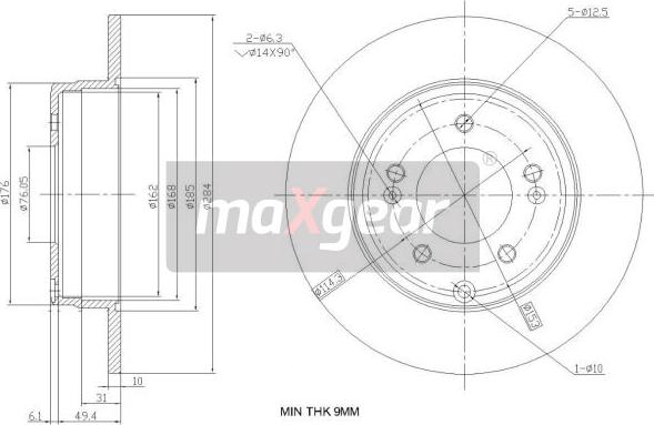 Maxgear 19-2382 - Disc frana www.parts5.com