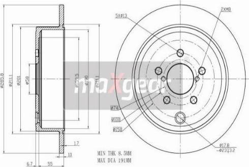 Maxgear 19-2271 - Disque de frein www.parts5.com